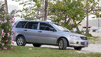 Rent a Mitsubishi Lancer from KCNN Rentals on Tobago
